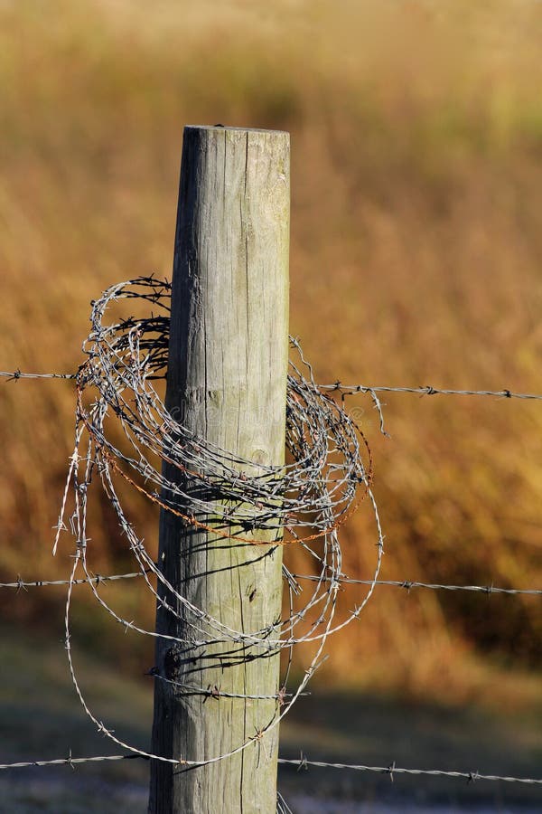 Fence post stock image. Image of country, wire, rural - 28243465