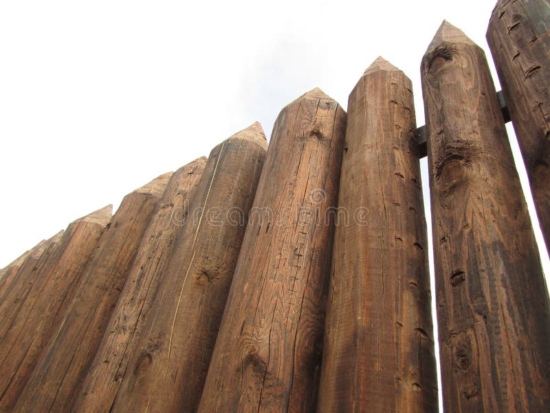 Fence from the stockade stock photo. Image of sharp, wooden 95007784