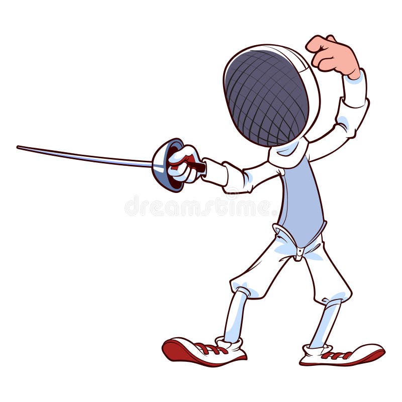 Fencer with rapier