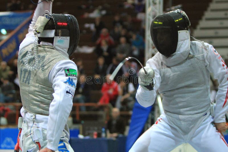 FENCING WORLD CUP Foil Venice S Trophy BALDINI Editorial Stock Image