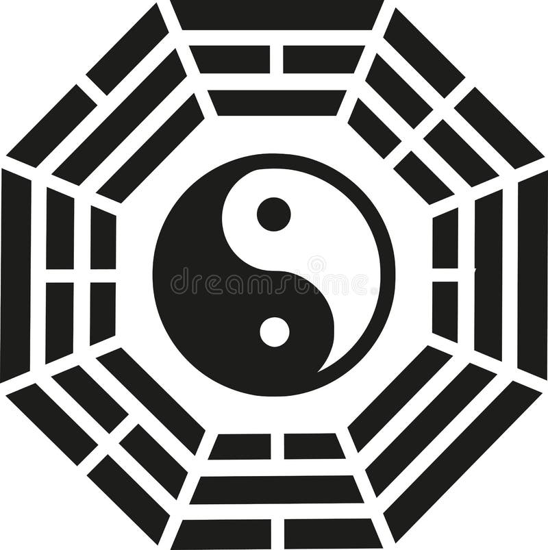 Feng Shui - yin i Yang ilustracja wektor