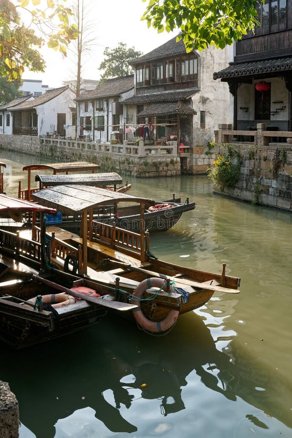 Fengjing Ancient Water Town in Shanghai Stock Photo - Image of water ...