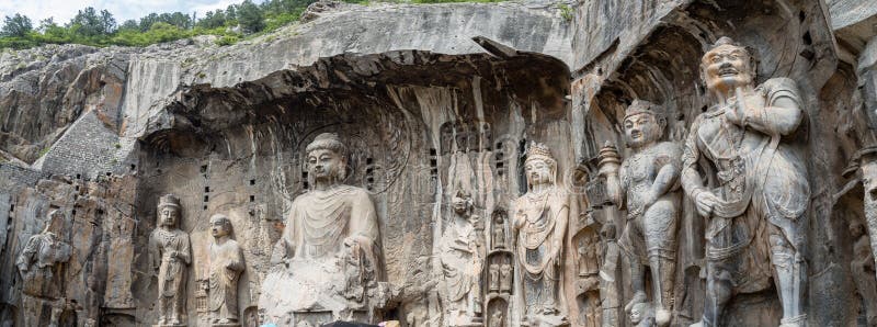 Fengxiangsi Cave in the Longmen Grottoes in Luoyang, Henan, China stock image Fengxiangsi Cave in the Longmen Grottoes in Luoyang, Henan, China stock image