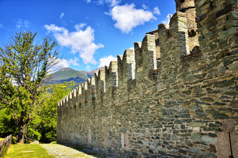 Fenis castle is a Medieval castle with a fascinating architecture and amazing courtyard