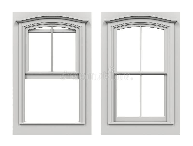 Fenster Offen Und Geschlossen Stock Abbildung