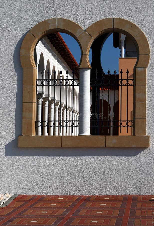 Spanisches ArtArchitekturHausFenster Stockbild Bild