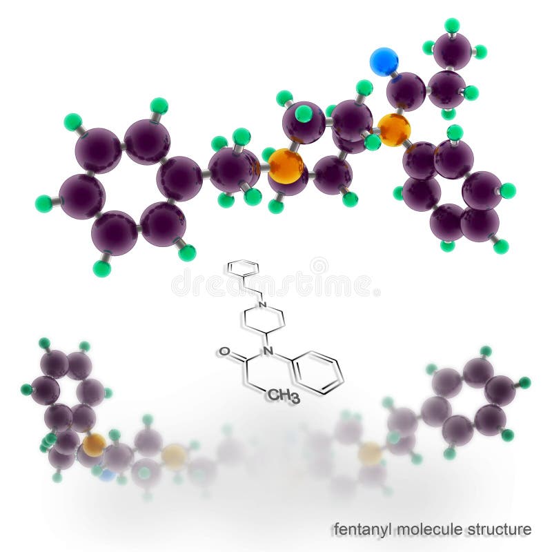 Fentanyl, Fentanil, C22H28N2O Molecule. it is Opioid Analgesic Stock Vector  - Illustration of atomic, fentanyl: 177627749