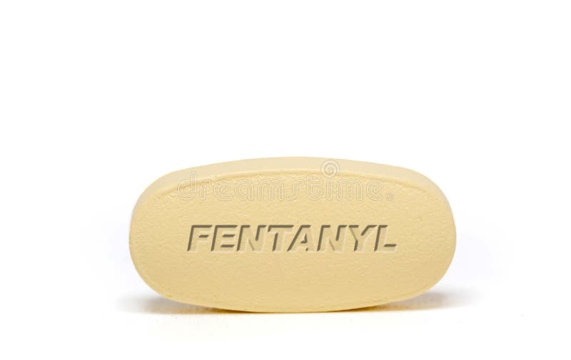 Fentanyl Pharmaceutical medicine pills tablet Copy space. Medical concepts