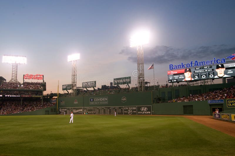 Fenway Park at night on Memorial Day