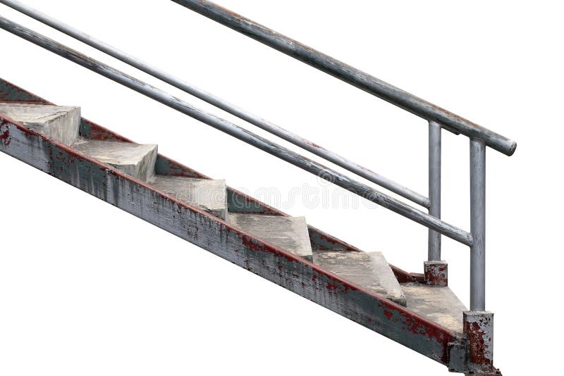 Fer d'escalier, escalier, échelle en acier, vieux d'escalier de fer d'isolement sur le fond blanc photo libre de droits Fer d'escalier, escalier, échelle en acier, vieux d'escalier de fer d'isolement sur le fond blanc photo libre de droits