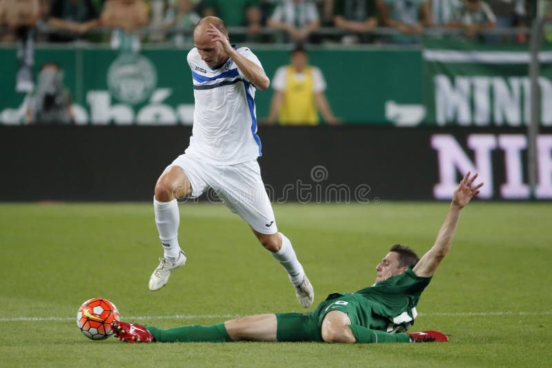 Ferencvarosi TC vs. Sliema UEFA Europa League football match Stock