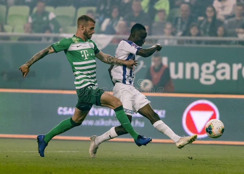 Miha Blazic of Ferencvarosi TC controls the ball during the