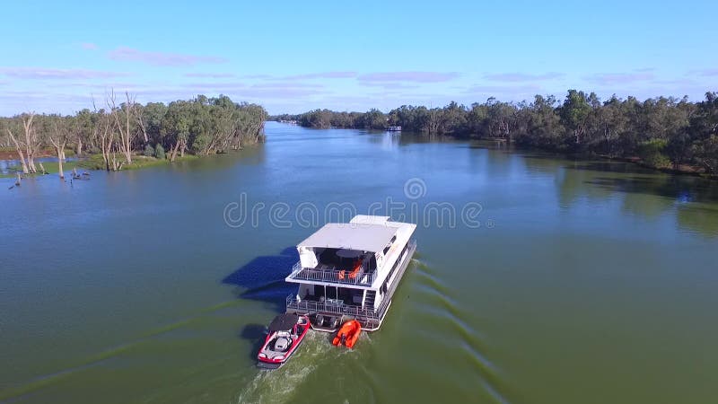 Feriado Murray River Australia do barco de casa da vista aérea