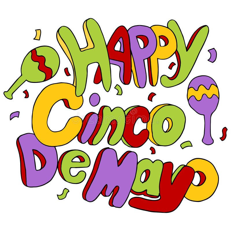 Fericit cinco de mayo royalty free illustration