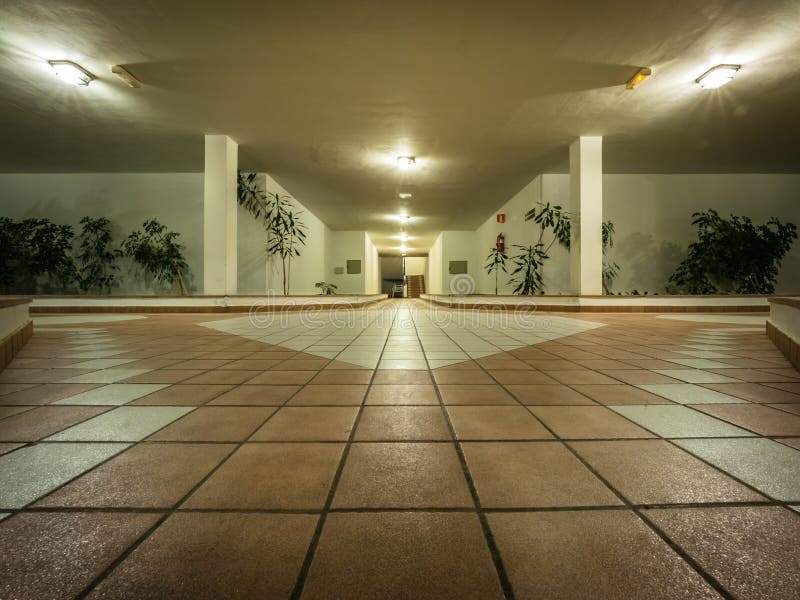 Ferienzentrumwohnung außerhalb der Halle stockfotos Ferienzentrumwohnung außerhalb der Halle stockfotos