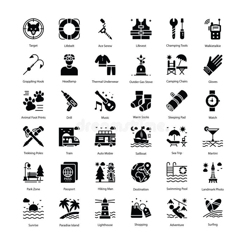 Feriesymboler packar vektor illustrationer Feriesymboler packar vektor illustrationer