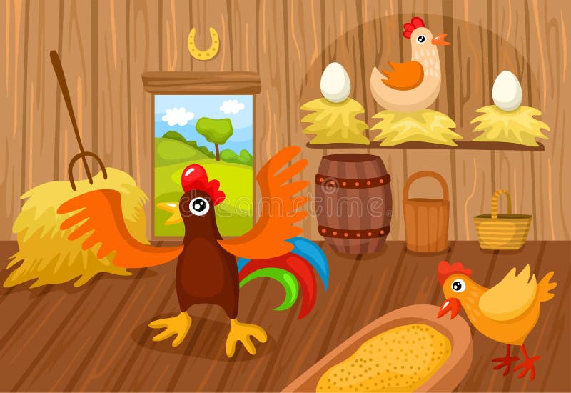 vector illustration of a cute farm. vector illustration of a cute farm