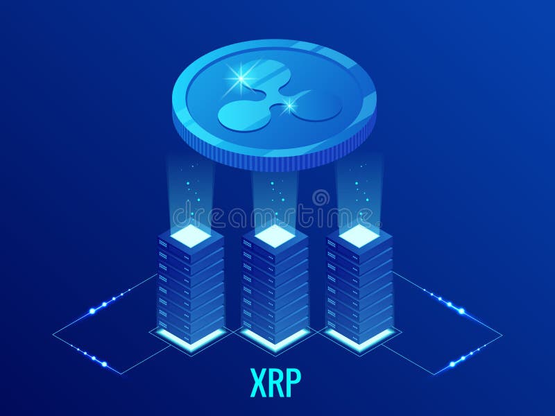 Ferme isométrique d'exploitation de la pièce de monnaie XRP Cryptocurrency d'ondulation Technologie de Blockchain, cryptocurrency illustration de vecteur Ferme isométrique d'exploitation de la pièce de monnaie XRP Cryptocurrency d'ondulation Technologie de Blockchain, cryptocurrency illustration de vecteur