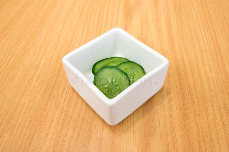 Fermented Japanese Cucumber Pickles Sliced Stock Image Image of japan