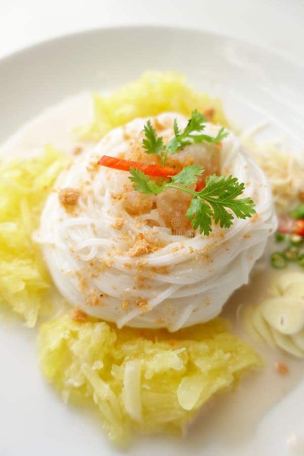 Fermented Rice Flour Noodles Stock Image Image of chili, nutrition