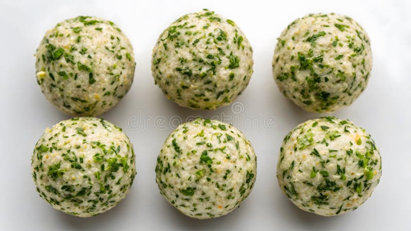Fermentierte probiotische Lebensmittel Fermentierte probiotische Lebensmittel werden kreativ zu köstlichen Kräuterkugeln geformt stock abbildung