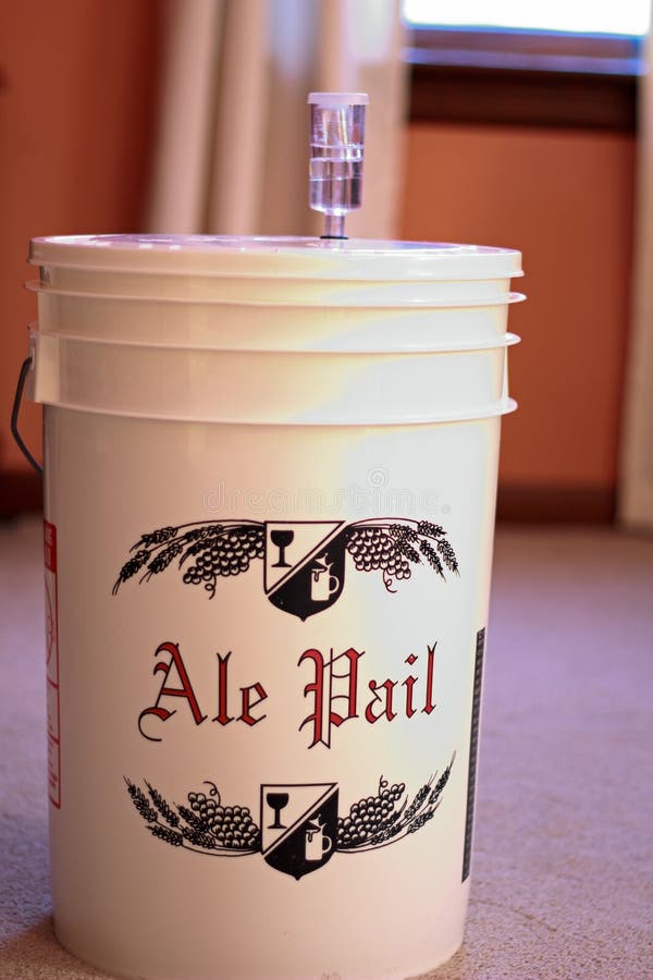 Fermenting Bucket for Home Brewing Stock Photo Image of gallon, beer