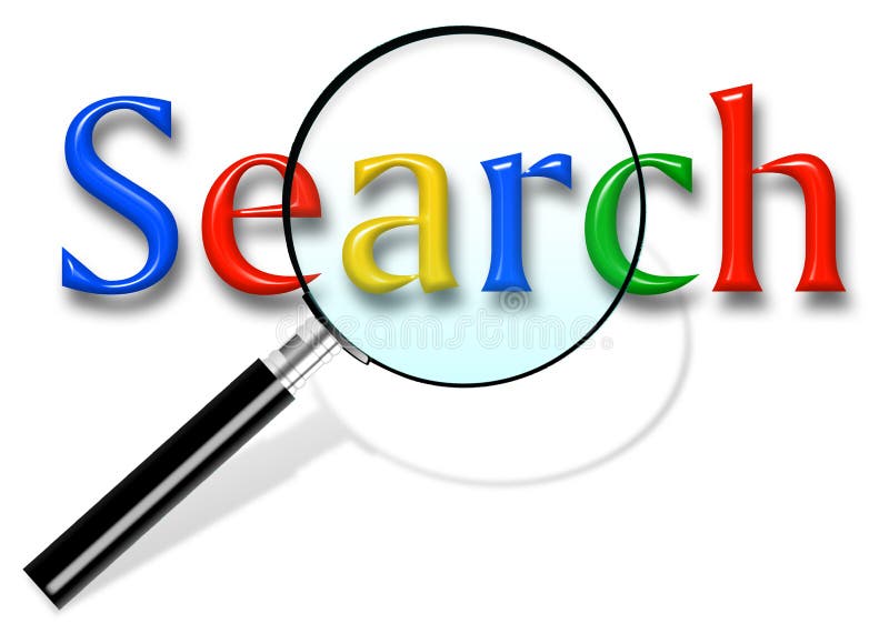 Fermez-vous de la page d'accueil de recherche de Google et le curseur sur l'?cran Google est des mondes illustration libre de droits Fermez-vous de la page d'accueil de recherche de Google et le curseur sur l'?cran Google est des mondes illustration libre de droits