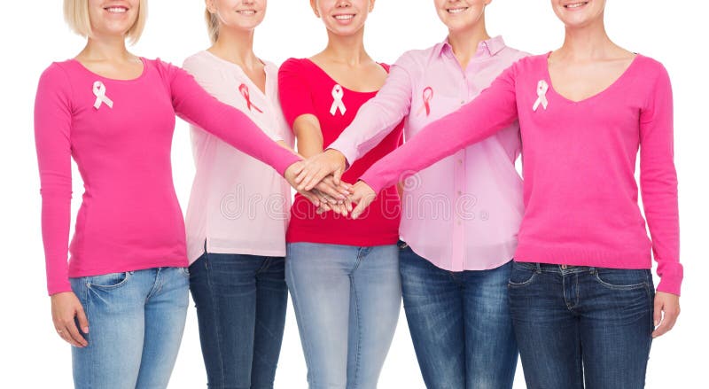 Download Fermez-vous Des Femmes Avec Des Rubans De Conscience De Cancer Photo stock - Image du isolement, accord: 45352728