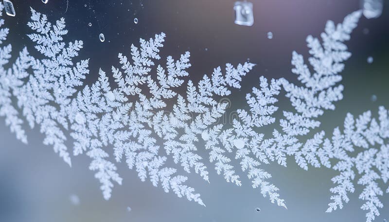 Fern frost mönster vintericy naturen frusen säsongsskönhet i löv Foto Generative AI stock illustrationer