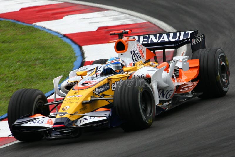 Fernando Alonso, ING Renault F1 Team lizenzfreies stockbild Fernando Alonso, ING Renault F1 Team lizenzfreies stockbild