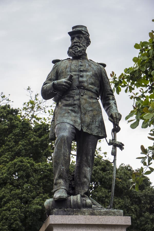 Fernando Machado staty - Florianópolis/SC - Brasilien arkivfoto