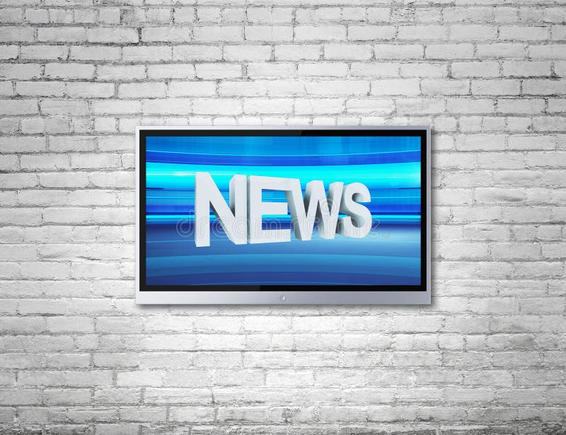 Fernsehen mit Nachrichten lizenzfreie stockfotografie Fernsehen mit Nachrichten lizenzfreie stockfotografie