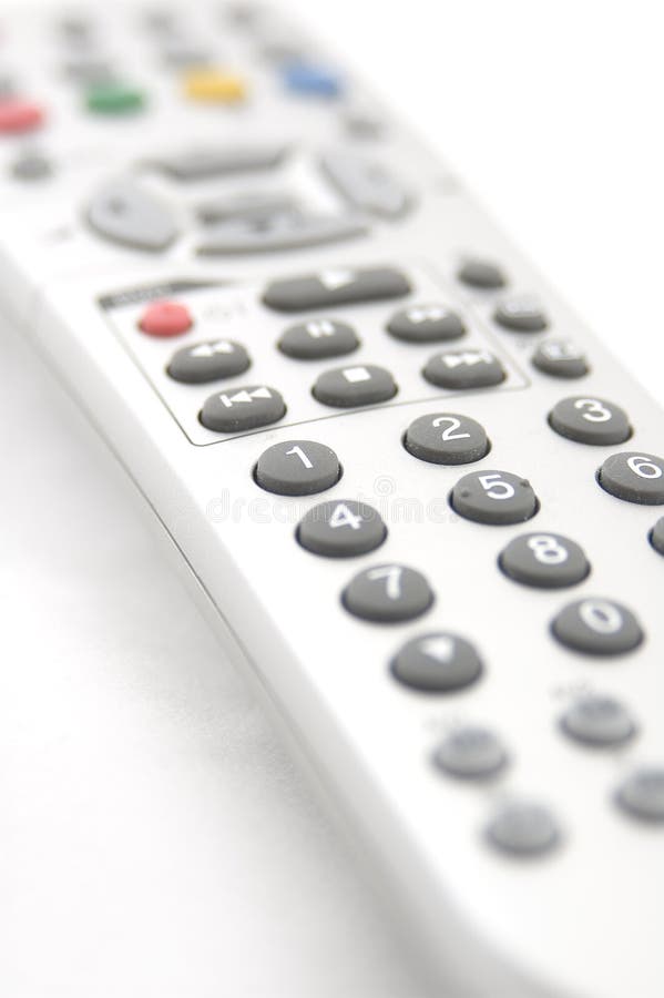 Television remote control with number pad. Television remote control with number pad