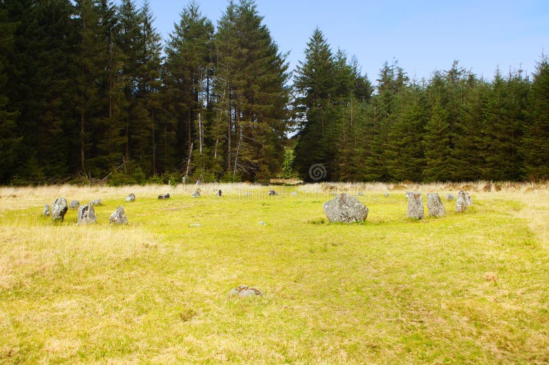 Fernworthy eller Froggymead domarring, dartmoornationalpark devon royaltyfri foto Fernworthy eller Froggymead domarring, dartmoornationalpark devon royaltyfri foto