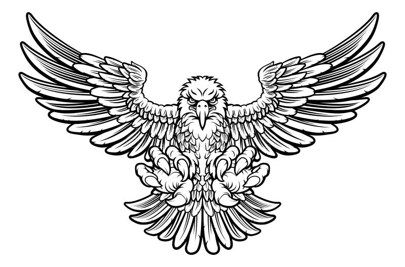 Ferocious Eagle stock vector. Illustration of golden - 81966973