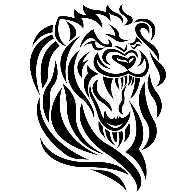 Ferocious tiger head stock vector. Illustration of portrait - 78248913