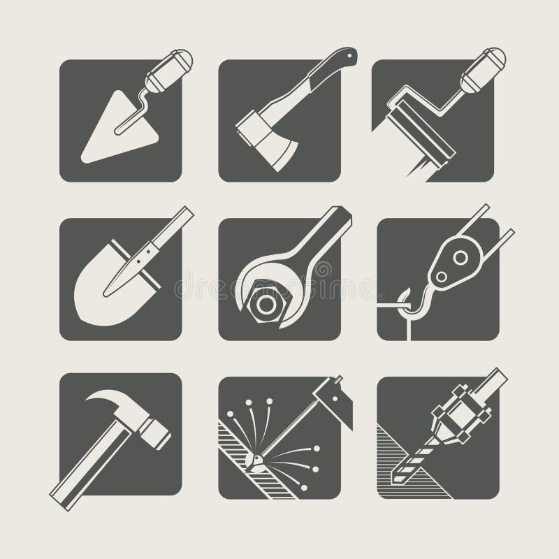 Construction tools. set of vector icons. vector illustration. Construction tools. set of vector icons. vector illustration