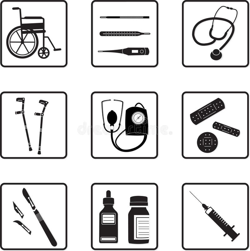 Vetores de Medicamentos Ferramentas Médicas Do Kit De Primeiros Socorros  Pílulas Estetoscópio Termômetro De Seringa Flask Luvas Descartáveis  Instrumentos De Farmácia De Desenho Animado Conjunto Vetorial e mais  imagens de Kit de