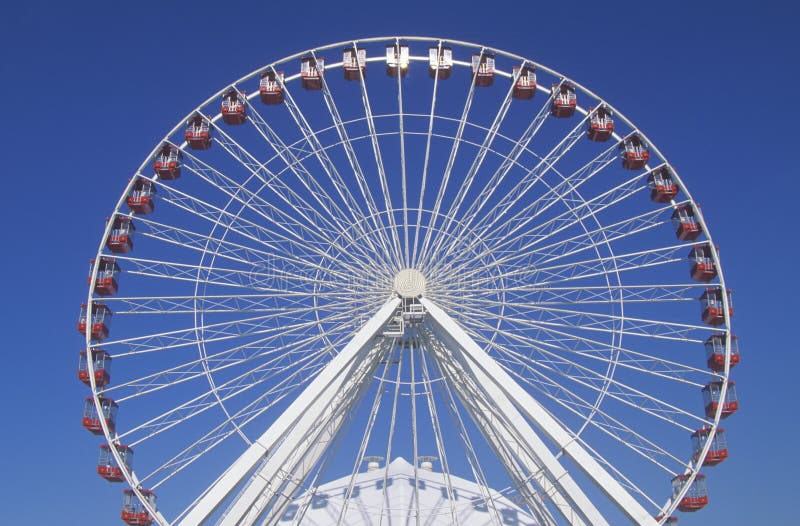 Ferris koło, marynarki wojennej molo, Chicago, Illinois zdjęcia stock