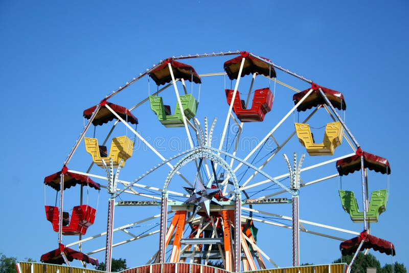 Carriages of Ferris Wheel Horizontal Stock Image Image of clear