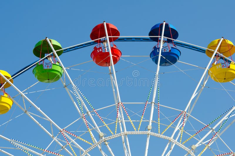 Carriages of Ferris Wheel Horizontal Stock Image Image of clear