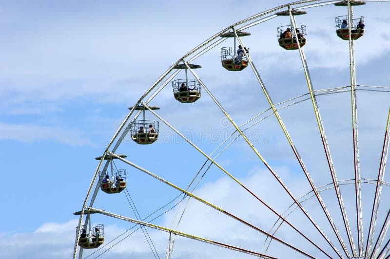 Carriages Of Ferris Wheel Horizontal Stock Image Image of clear