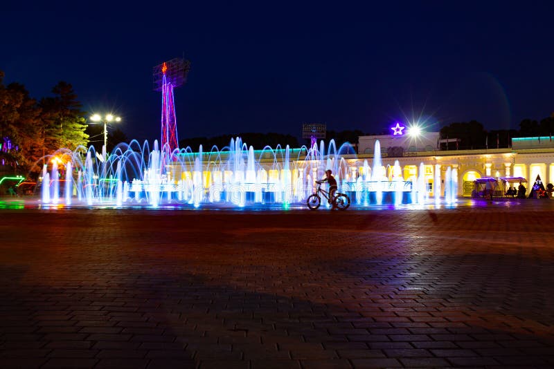 Ferris wheel on the banks of the Amur river in Khabarovsk. Russia. stock image Ferris wheel on the banks of the Amur river in Khabarovsk. Russia. stock image