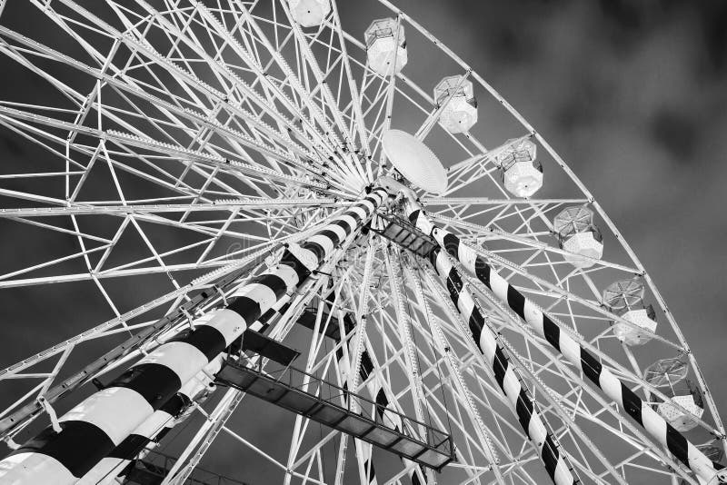 Ferris Wheel in Prague on the River Bank Stock Photo - Image of white ...