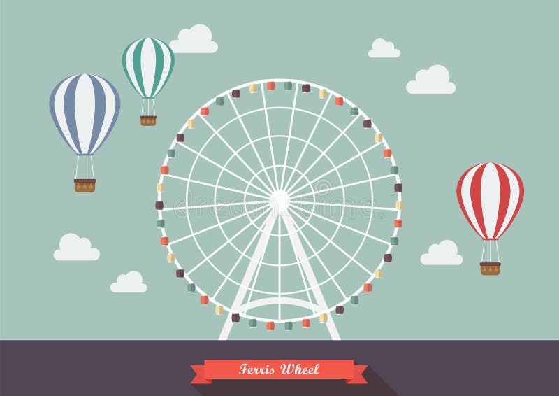 Ferris wheel vector illustration