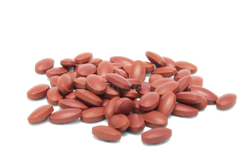 Ferrous Fumarate 200 Mg With Vitamins For Blood Donor Type O Stock