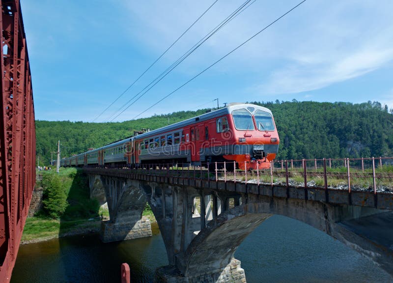 Ferrovia di Circum-Baikal fotografia stock Ferrovia di Circum-Baikal fotografia stock