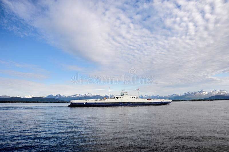 Ferry boat on the fjord