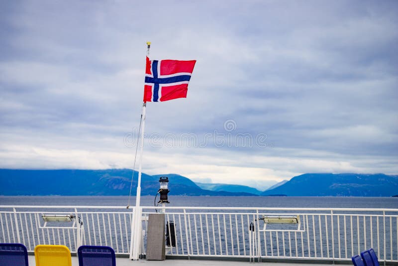 kilometer søsyge Skibform Ferry Boat Ride Route To Lofoten Islands Norway Stock Image - Image of  deck, summer: 226090799