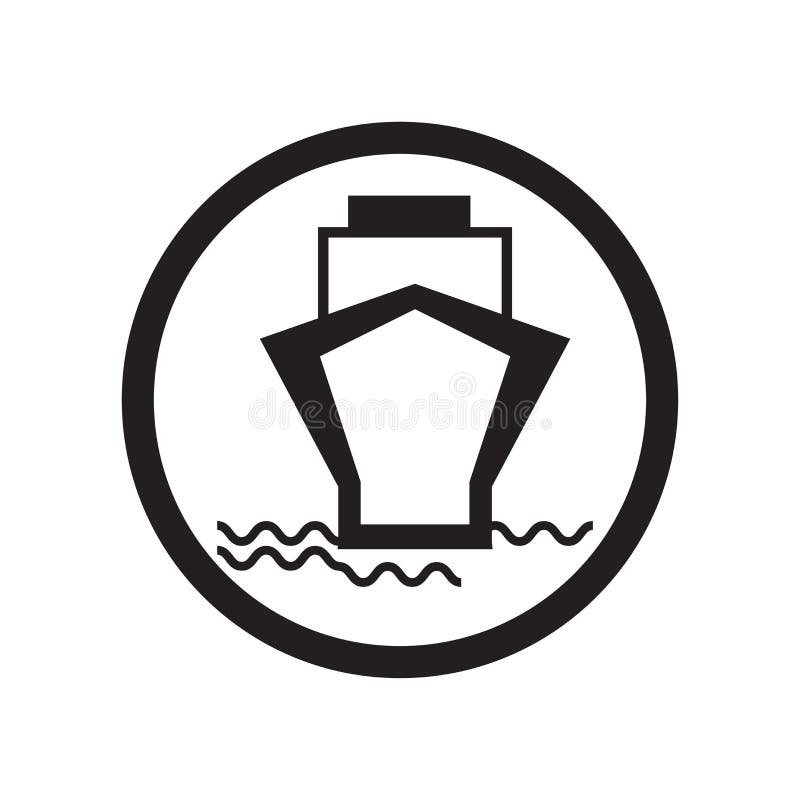 Ferry carrying cars icon vector sign and symbol isolated on white background, Ferry carrying cars logo concept royalty free illustration Ferry carrying cars icon vector sign and symbol isolated on white background, Ferry carrying cars logo concept royalty free illustration